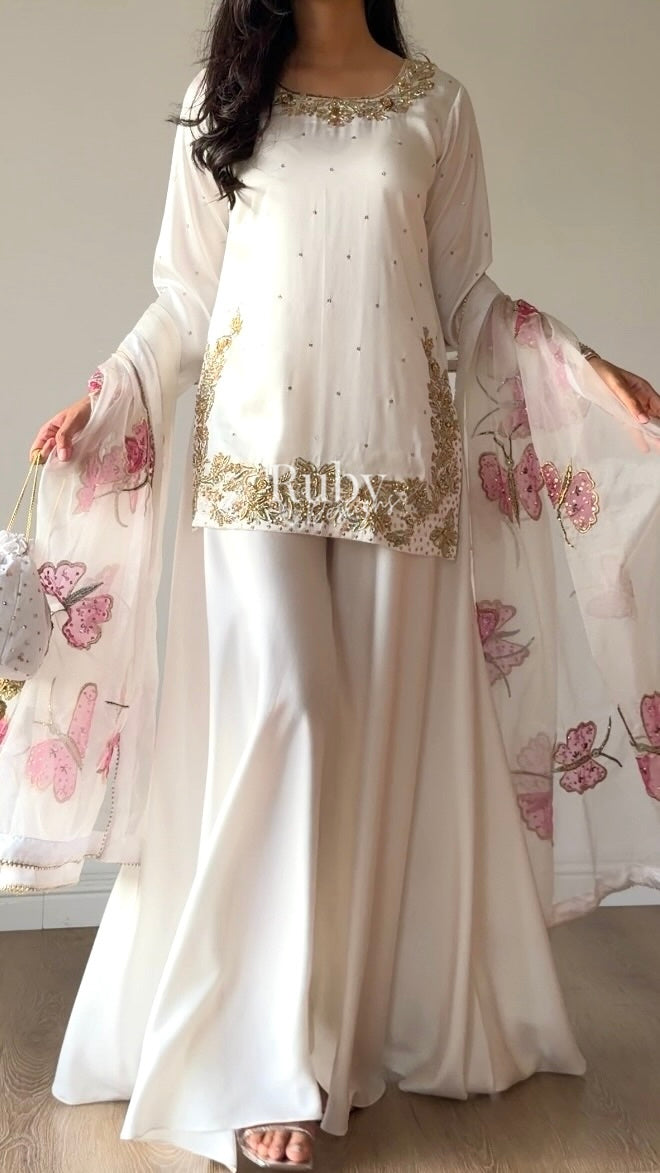 AENA Lily - 4 Piece Silk Suit with Matching Potli Bag