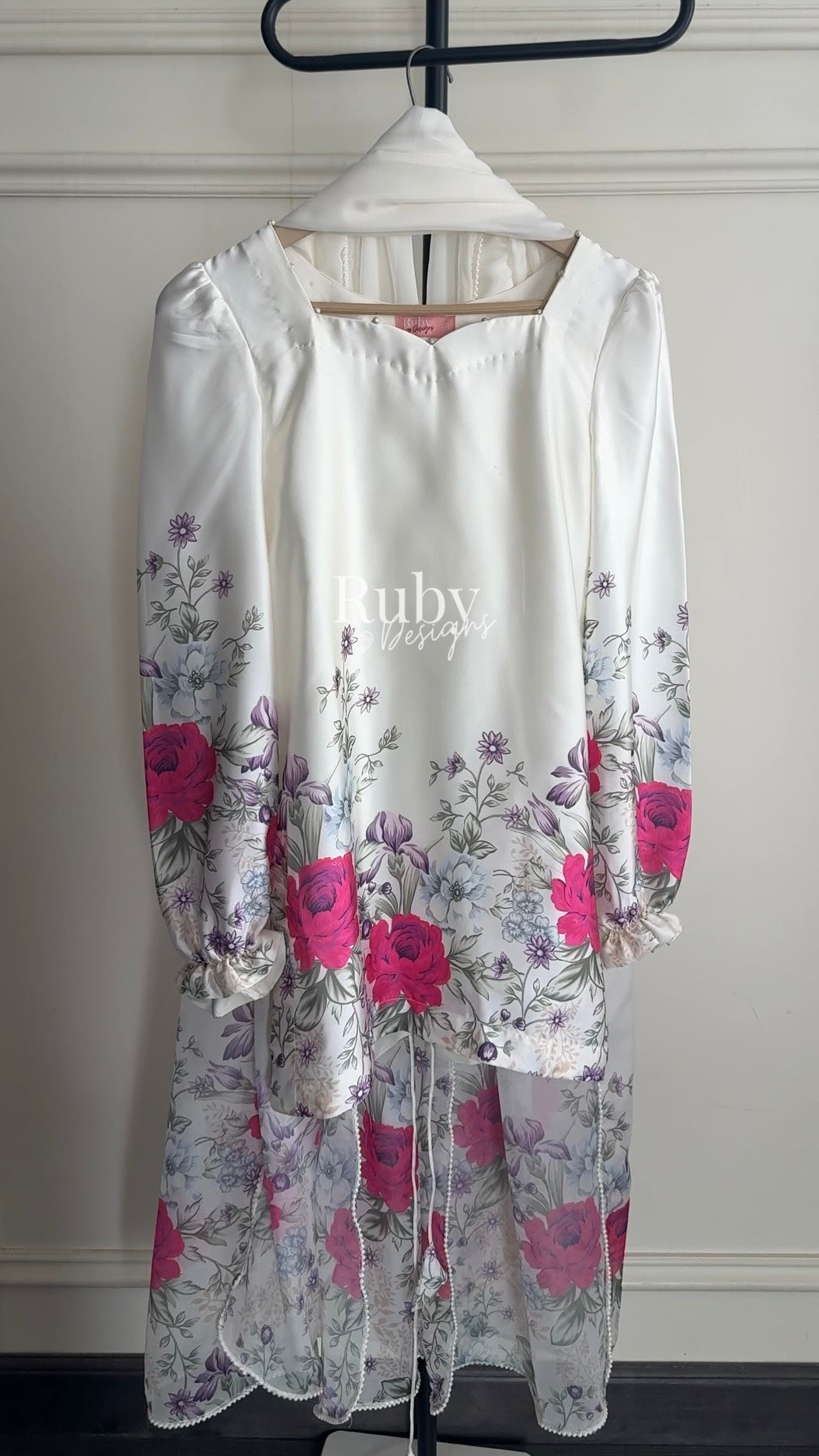 FLEUR Pearl - 3 Piece Silk Suit with Balloon Pants
