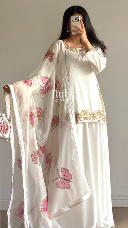 AENA Lily - 4 Piece Silk Suit with Matching Potli Bag
