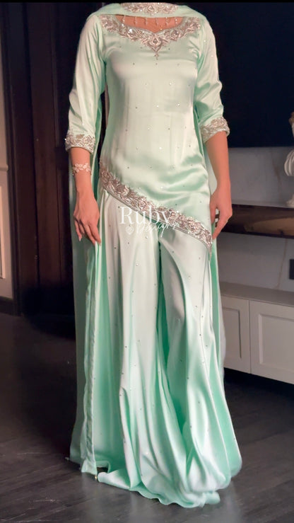 RANI Mint - 3 Piece Luxury Silk with Matching Bag