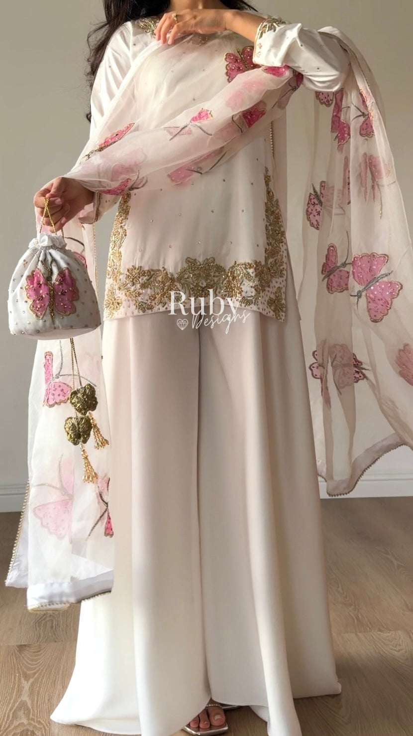 AENA Lily - 4 Piece Silk Suit with Matching Potli Bag