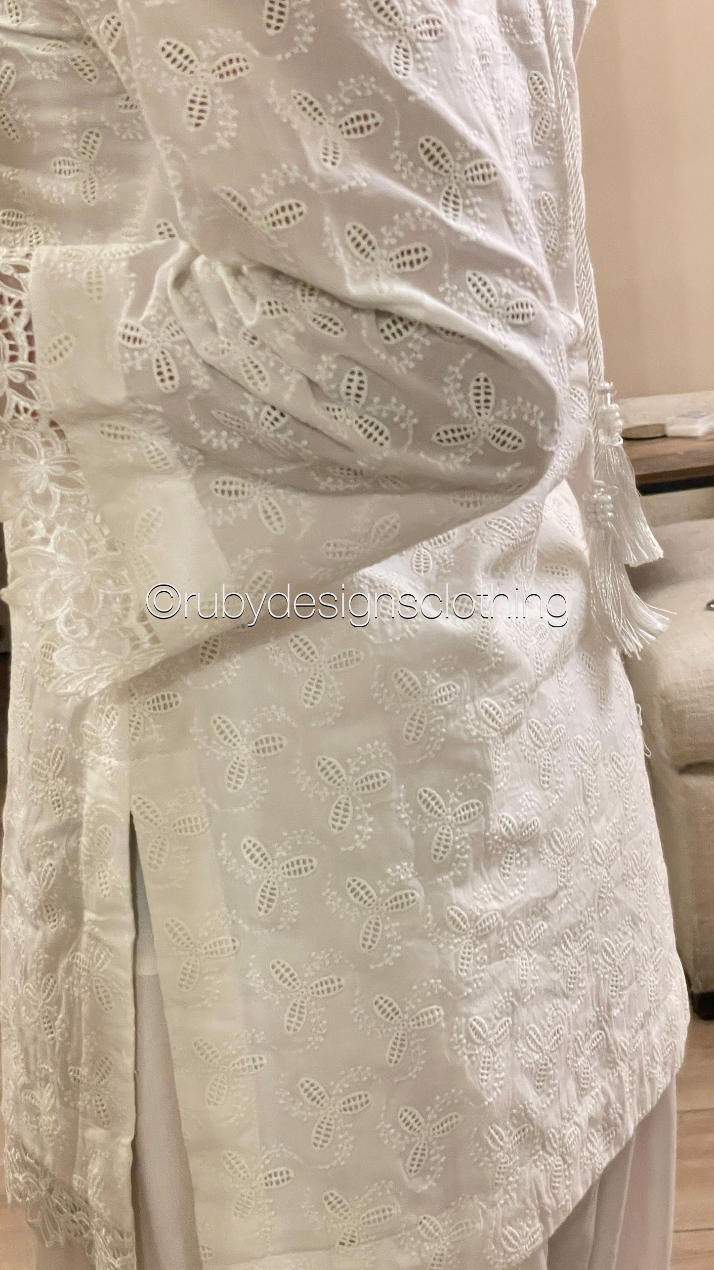 White Lily - 3 Piece Chikankari Suit with Farshi Shalwar