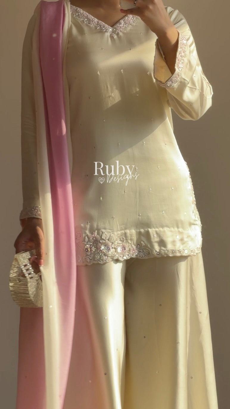 AMAYA - 3 Piece Silk Suit with Ombrè Dupatta