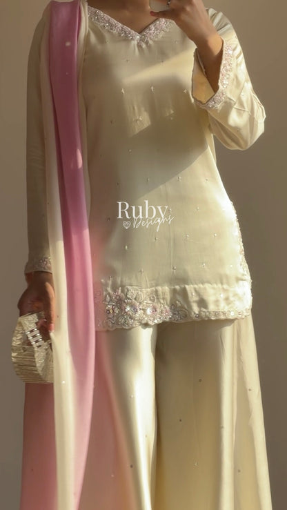 AMAYA - 3 Piece Silk Suit with Ombrè Dupatta
