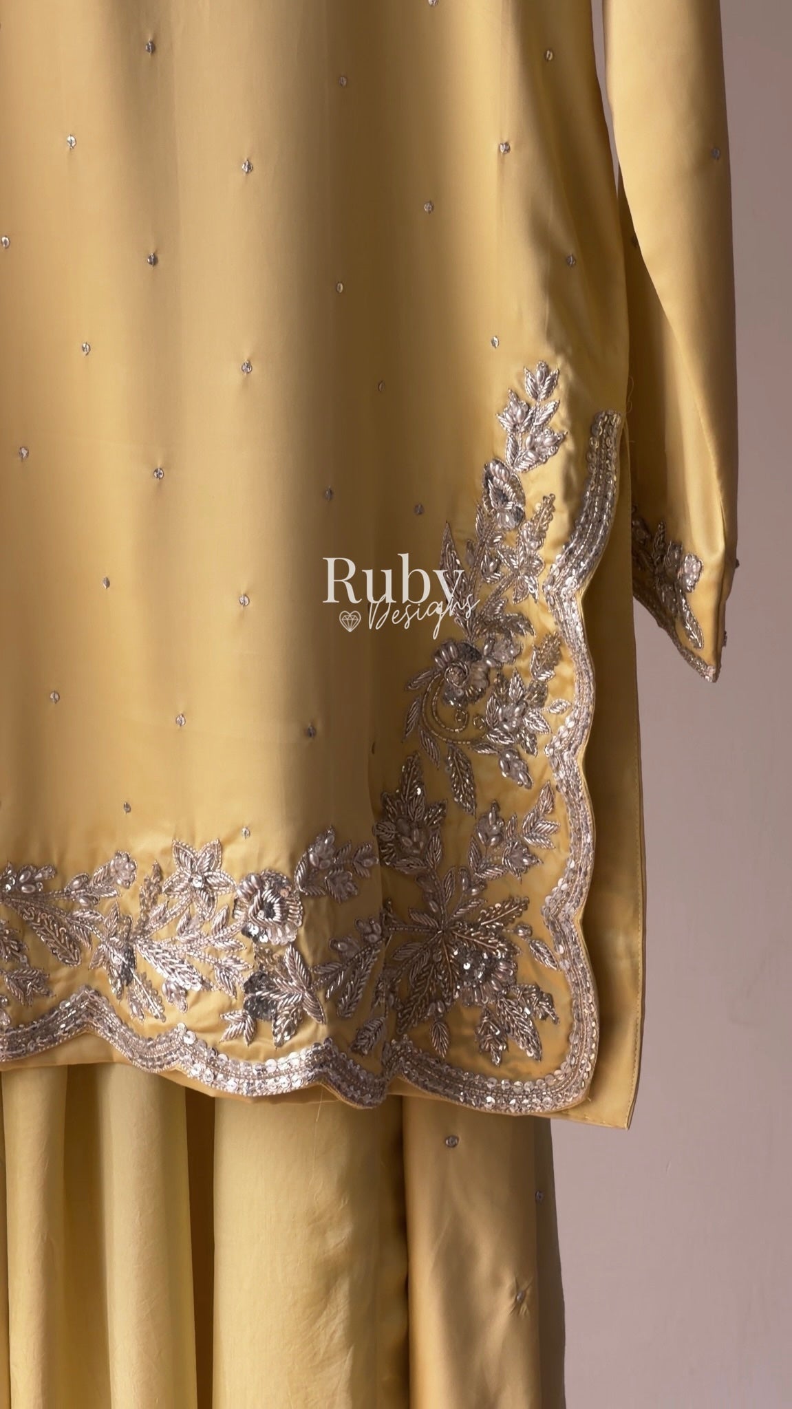 PARISA Butter - 4 Piece Silk Suit with Matching Potli Bag