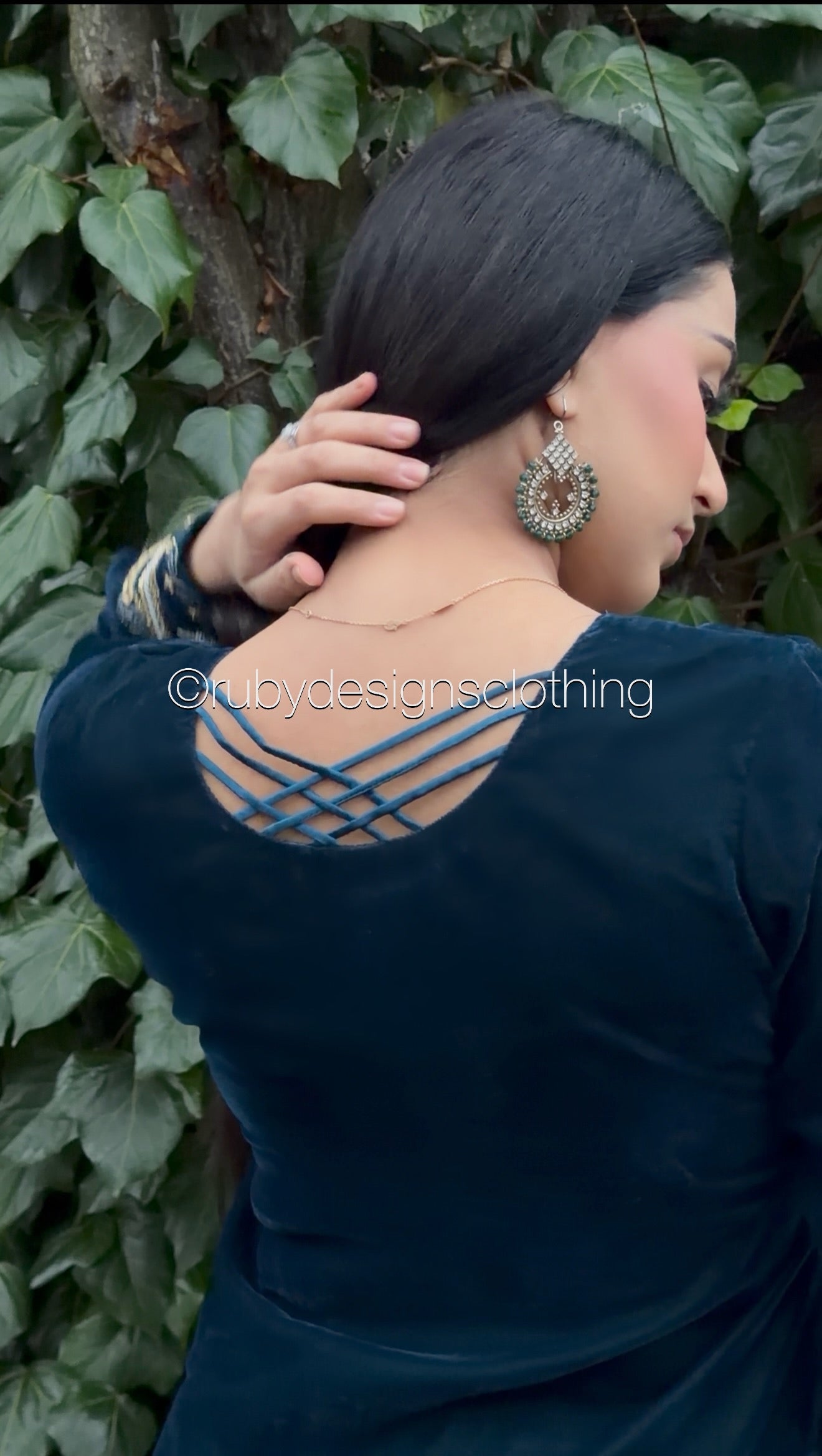 LINA - 3 Piece Luxury Velvet Suit with Gold Handwork