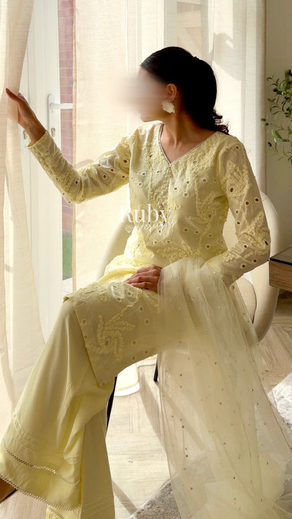 NOOR Soleil - 3 Piece Lawn Suit with Two-Toned Dupatta