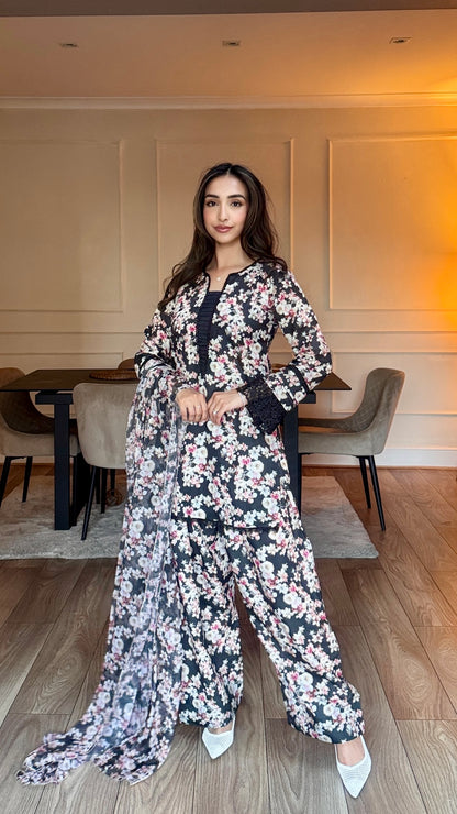 SEHER - 3 Piece Swiss Lawn Suit with Chiffon Dupatta
