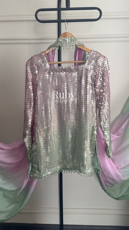 ALARA Haze - 3 Piece Silk Suit with Choker Dupatta