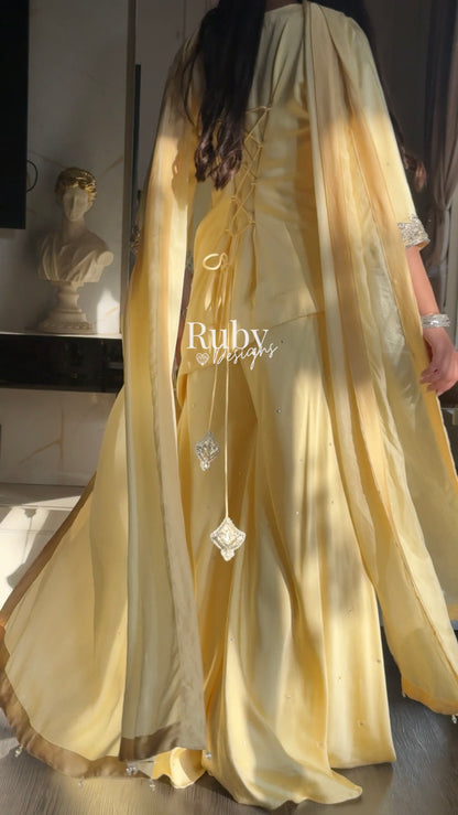 PRE-ORDER (6-8 week estimated dispatch): RANI Butter - 4 Piece Luxury Silk Suit with Matching Bag