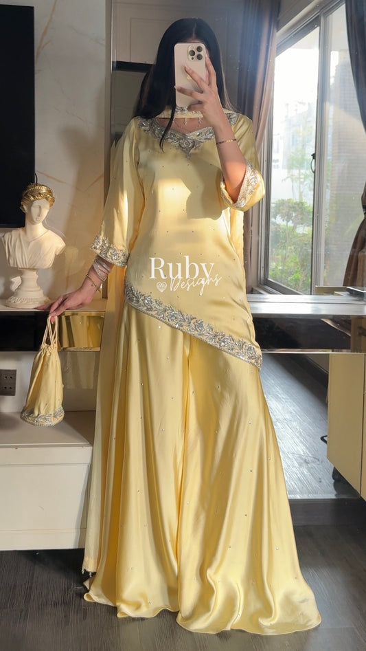 RANI Butter - 3 Piece Luxury Silk Suit with Matching Bag
