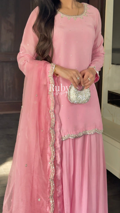 ZEBA Candy - 3 Piece Luxury Suit with Sharara