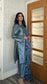 ALEEZA Blue - 3 Piece Raw Silk Suit with Ruffle Dupatta