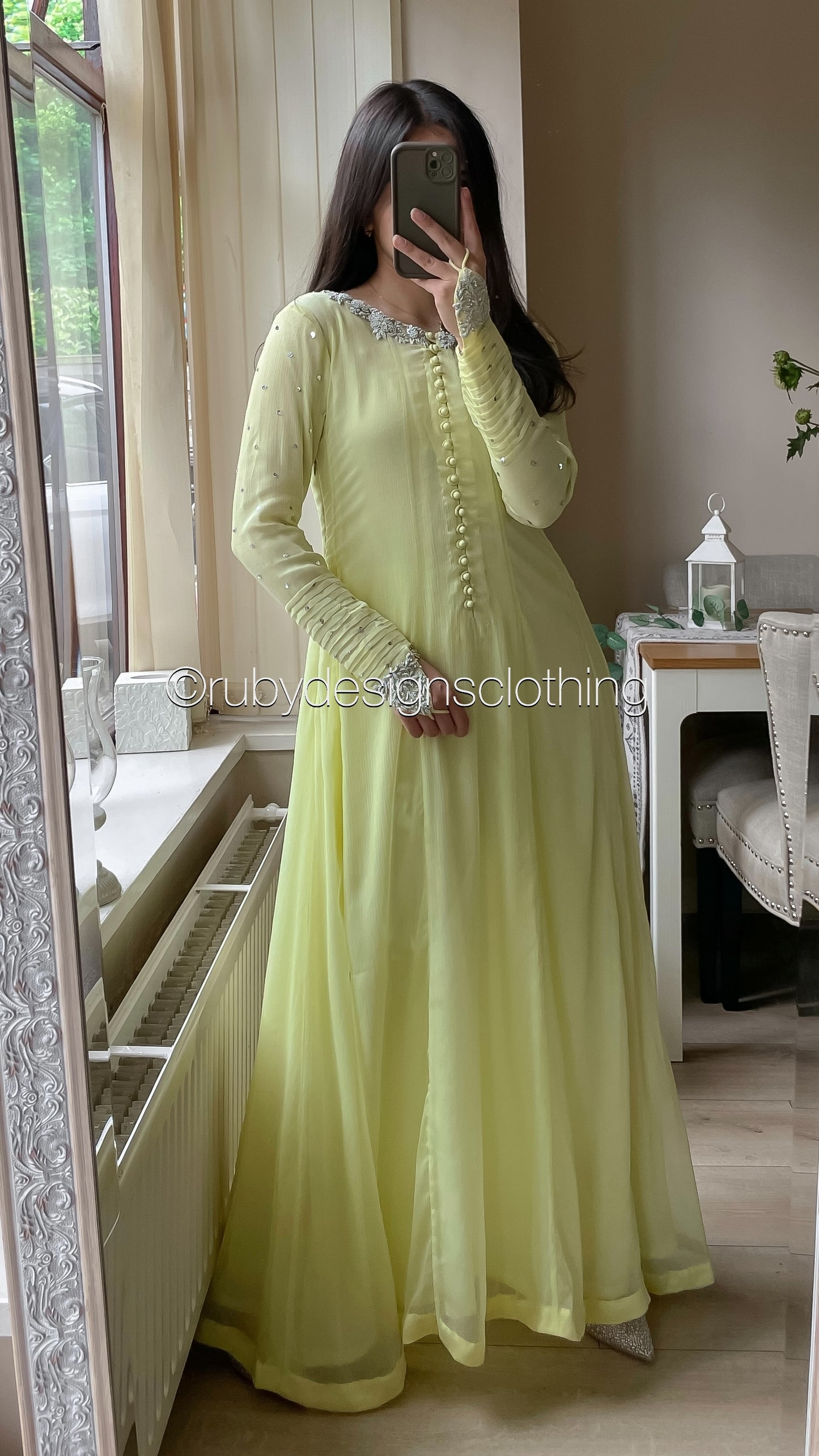 MEESHA Lemon - 3 Piece Chiffon Dress with Chiffon Dupatta (8646797394133)