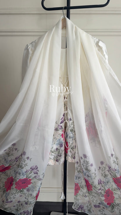FLEUR Pearl - 3 Piece Silk Suit with Balloon Pants