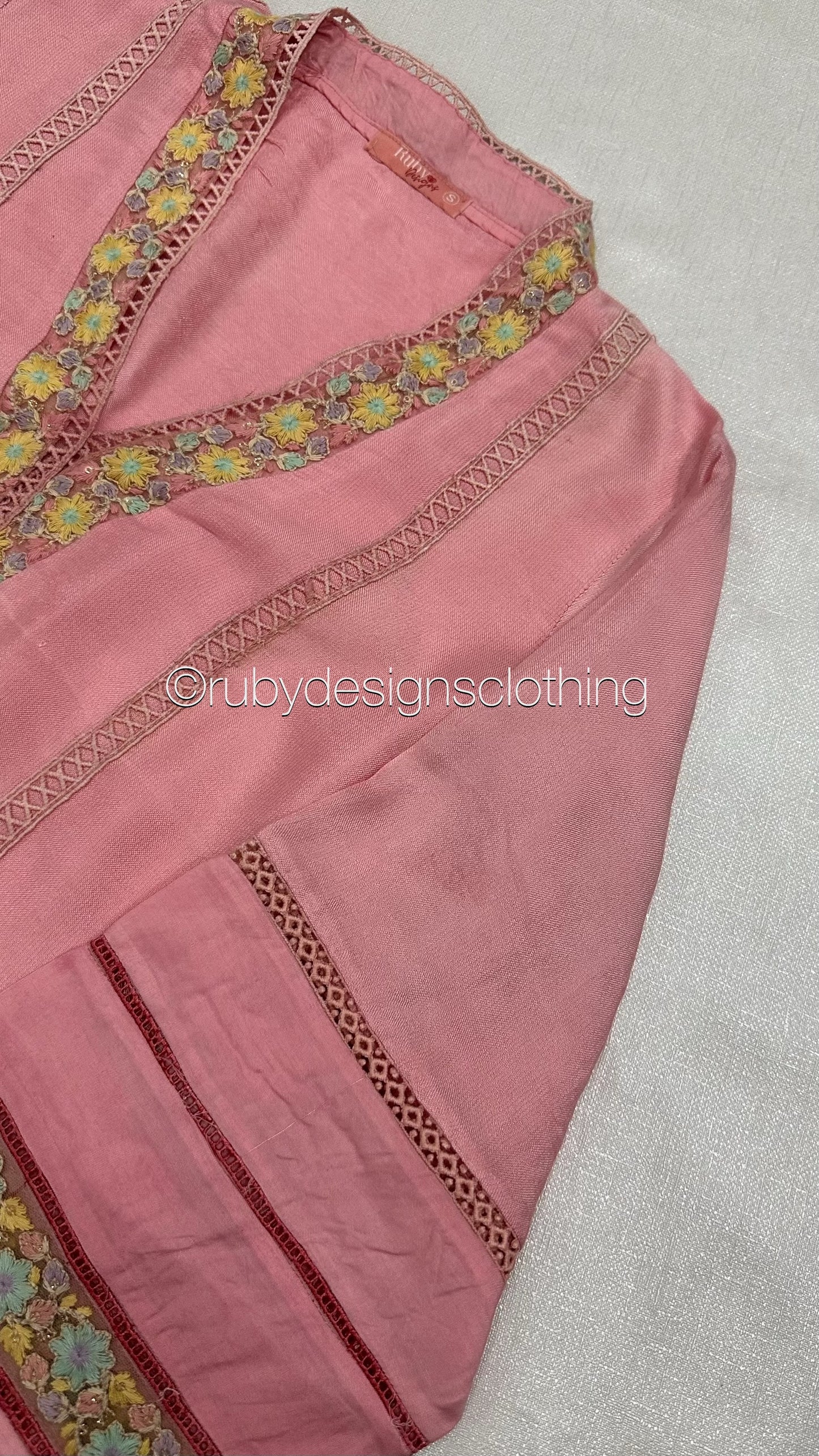 Minor Defect - NISA - 3 Piece Rose Pink Suit with Pearls (8748064735445) (8748067815637)