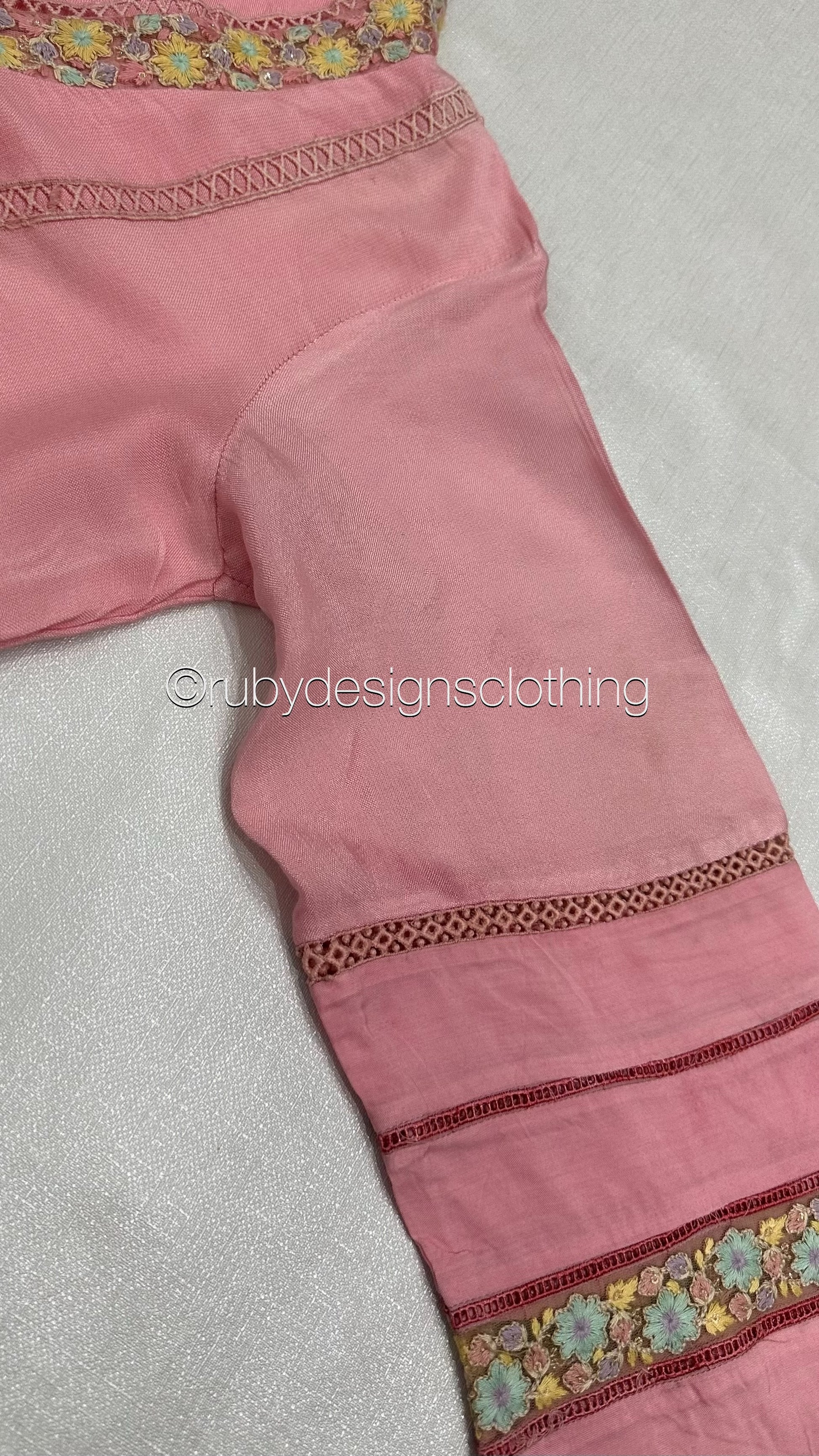 Minor Defect - NISA - 3 Piece Rose Pink Suit with Pearls (8748064735445) (8748067815637)