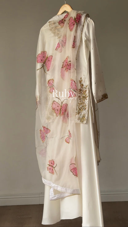 AENA Lily - 4 Piece Silk Suit with Matching Potli Bag