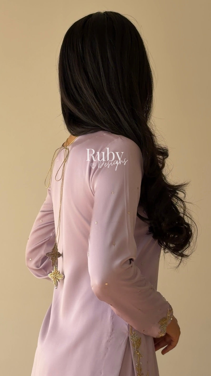 REYA Lilac - 3 Piece Silk Suit with Matching Potli Bag