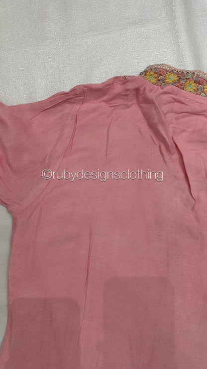 MS5 Minor Defect - NISA - 3 Piece Rose Pink Suit with Pearls (8748072665301)