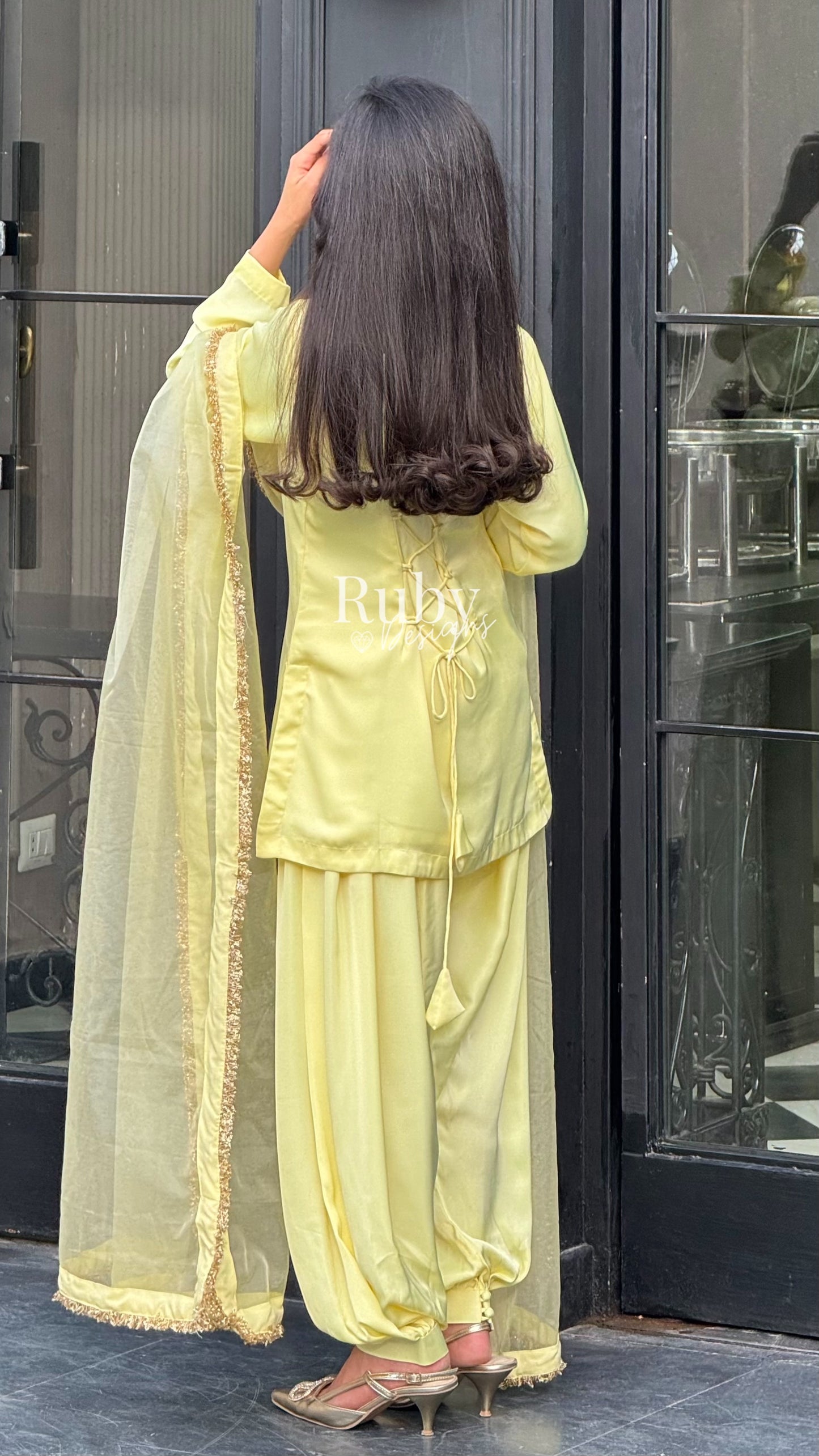 AMELLE Honey - 3 Piece Silk Suit with Balloon Pants