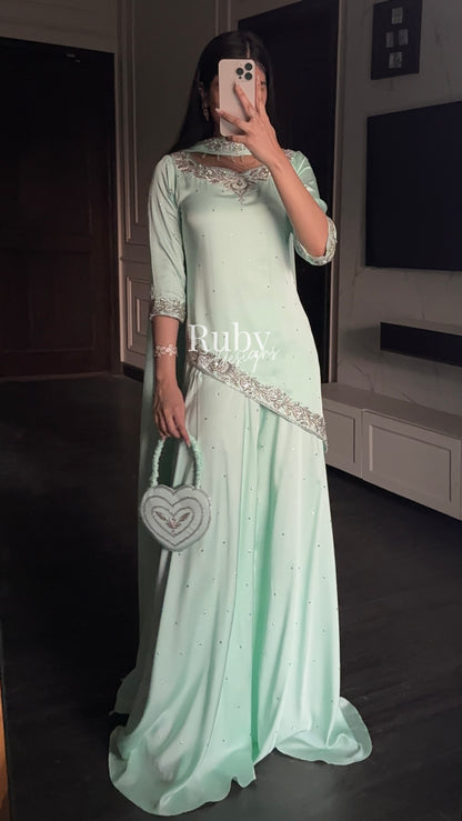 RANI Mint - 3 Piece Luxury Silk with Matching Bag