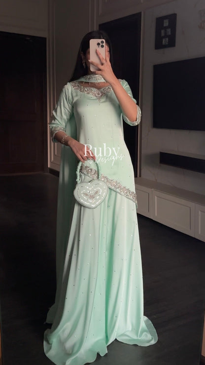 RANI Mint - 3 Piece Luxury Silk with Matching Bag