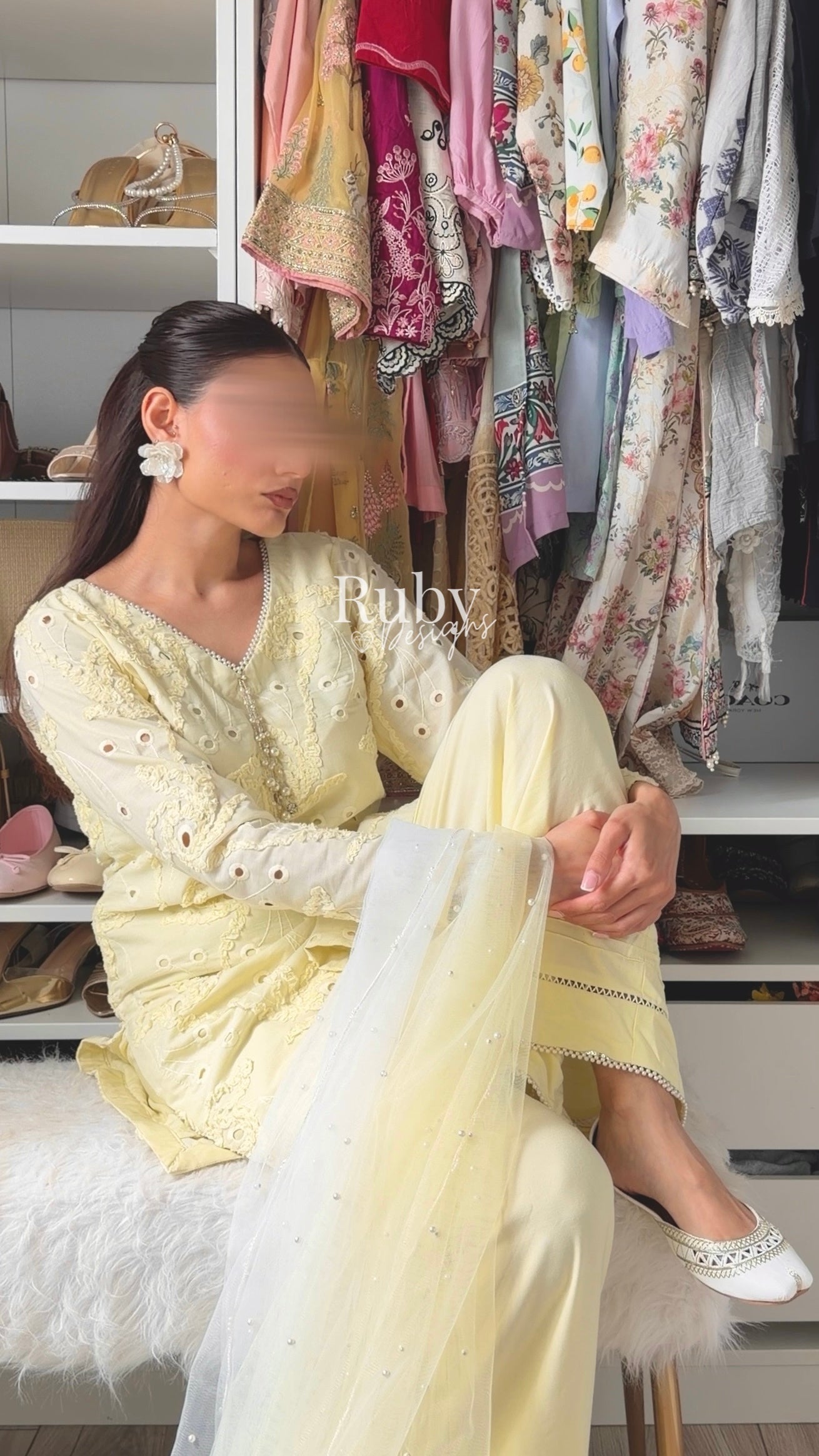 NOOR Soleil - 3 Piece Lawn Suit with Two-Toned Dupatta