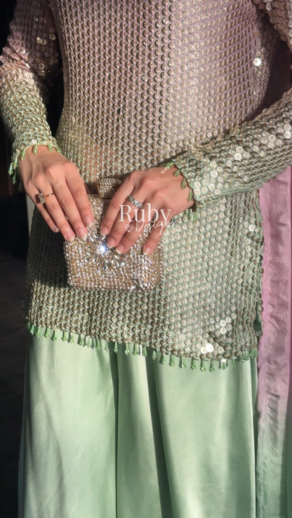 ALARA Haze - 3 Piece Silk Suit with Choker Dupatta