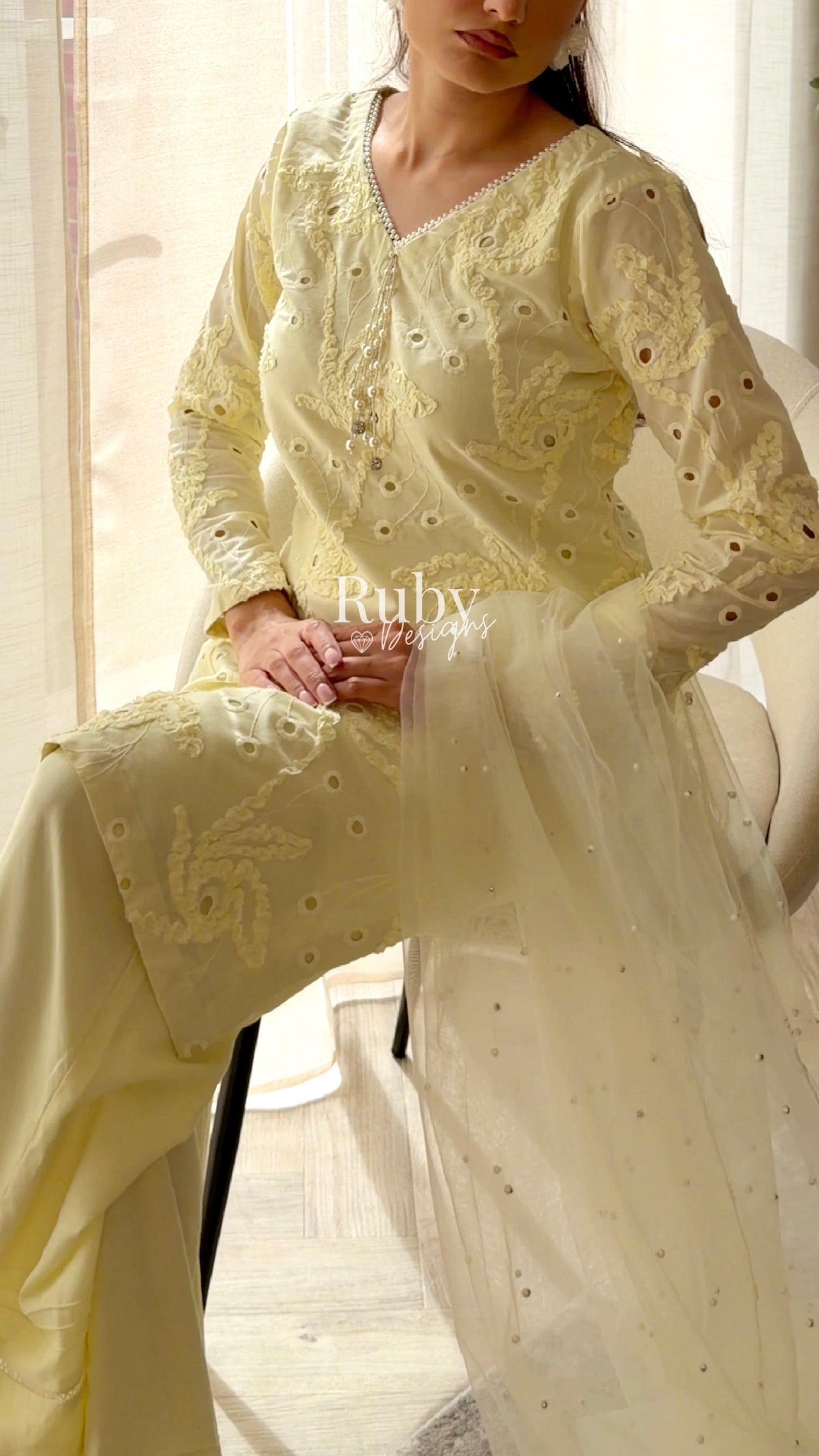 NOOR Soleil - 3 Piece Lawn Suit with Two-Toned Dupatta
