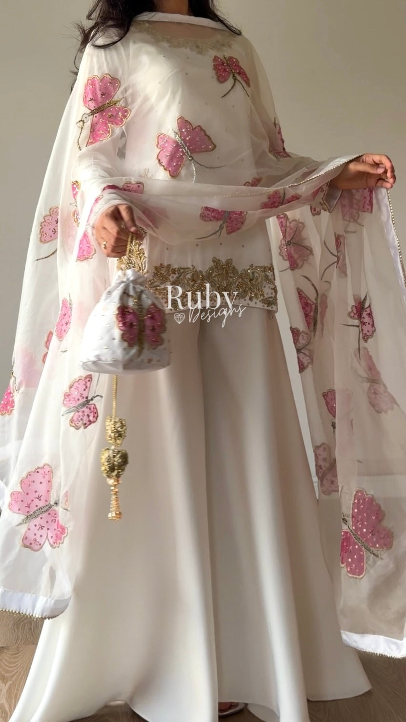 AENA Lily - 4 Piece Silk Suit with Matching Potli Bag