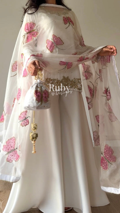 AENA Lily - 4 Piece Silk Suit with Matching Potli Bag