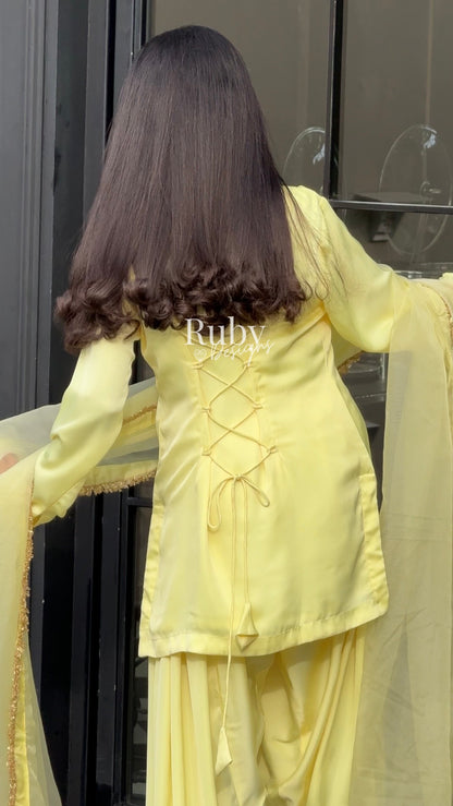 AMELLE Honey - 3 Piece Silk Suit with Balloon Pants