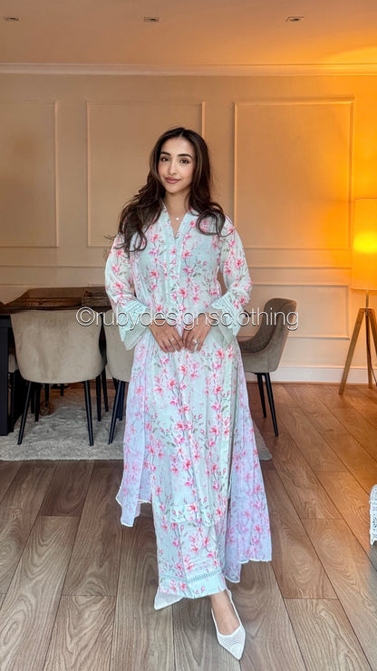 NARMEEN - 3 Piece Swiss Lawn Suit with Chiffon Dupatta