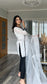 WAFA - 3 Piece White Lawn Suit with Organza Dupatta