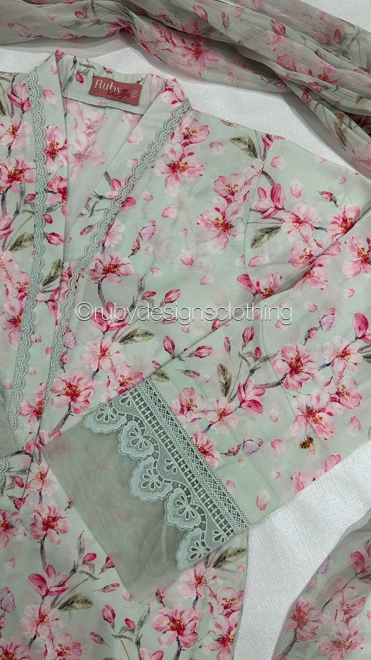NARMEEN - 3 Piece Swiss Lawn Suit with Chiffon Dupatta