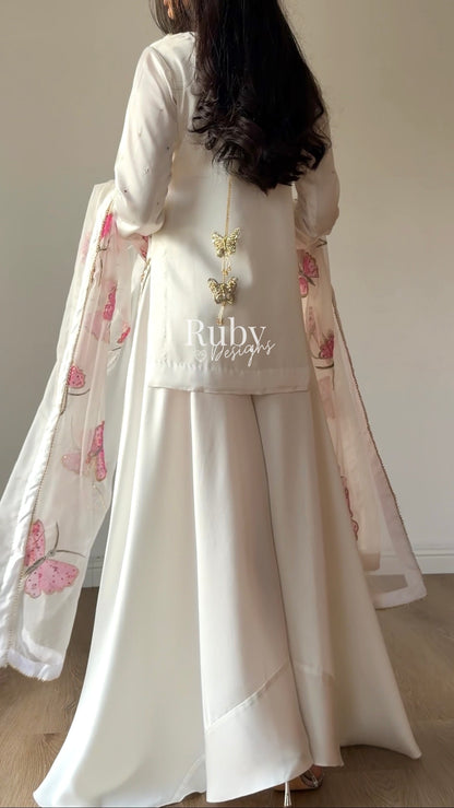 AENA Lily - 4 Piece Silk Suit with Matching Potli Bag