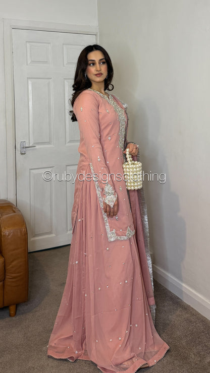 FAIZA CUSTOM COLOUR PRE-ORDER - 3 Piece Custom Suit with Sharara