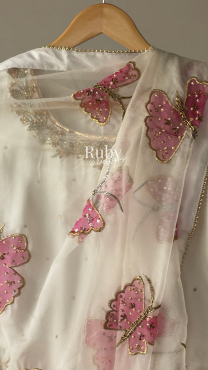AENA Lily - 4 Piece Silk Suit with Matching Potli Bag
