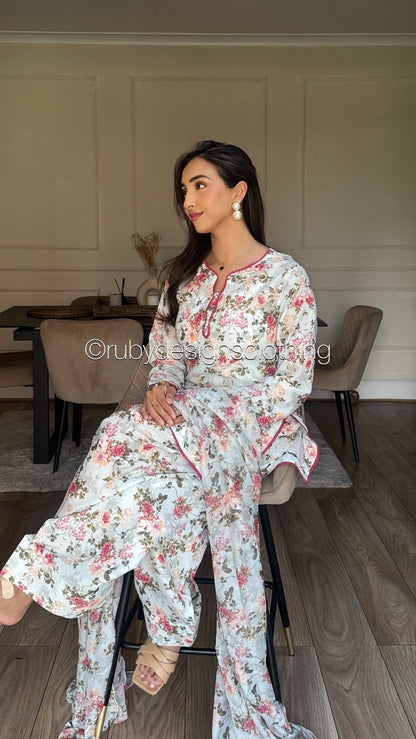 Petal Blush  - 3 Piece Swiss Lawn Suit with Silk Dupatta