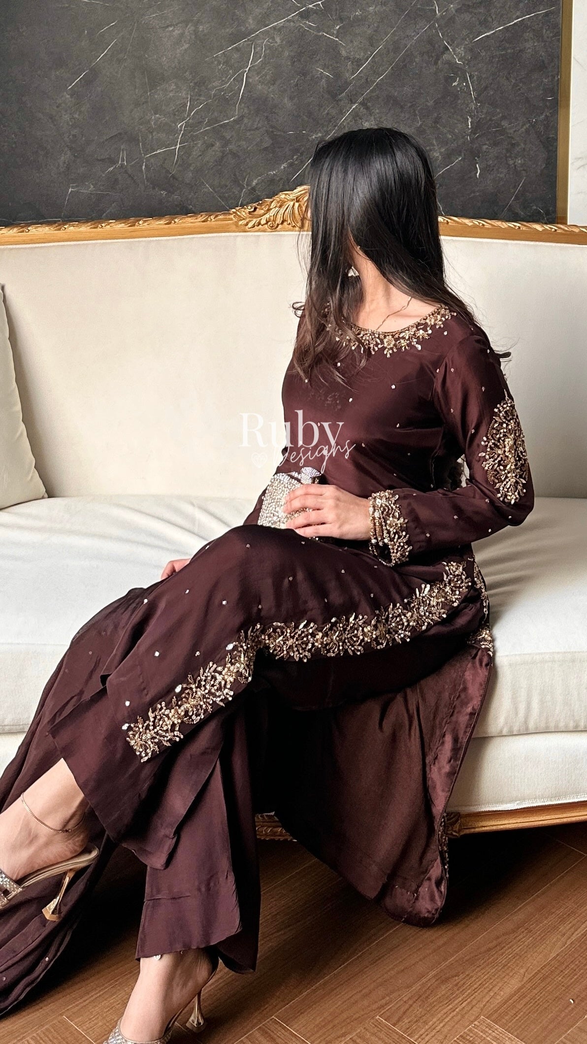 AMANI - 3 Piece Luxury Silk Suit with Handwork