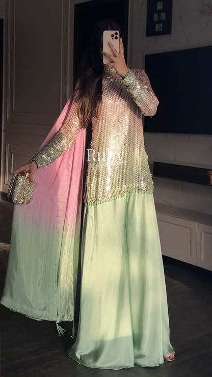 ALARA Haze - 3 Piece Silk Suit with Choker Dupatta