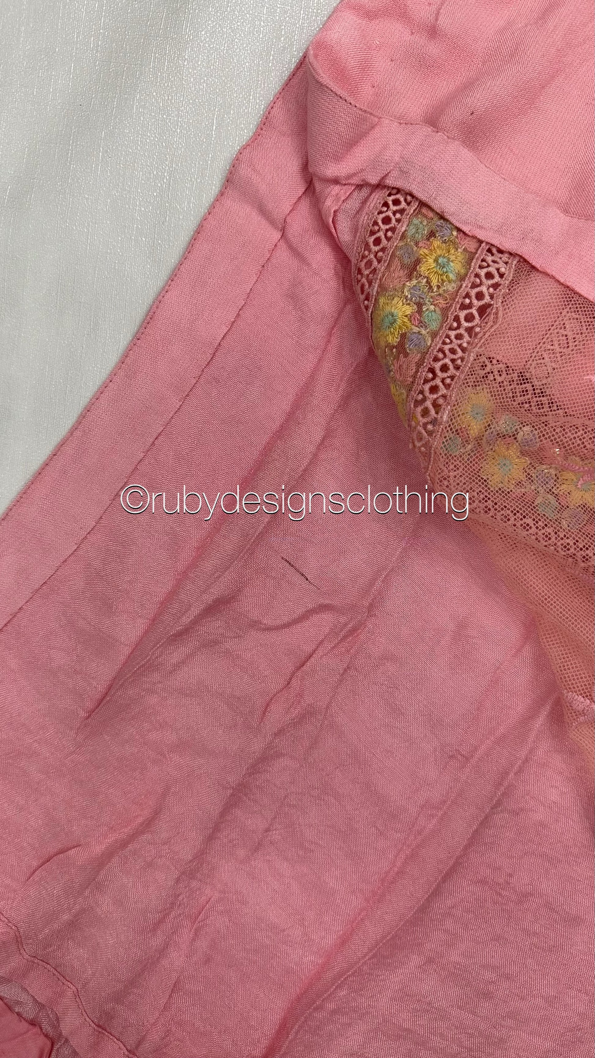 Minor Defect - NISA - 3 Piece Rose Pink Suit with Pearls (8748055134421) (8748070961365)