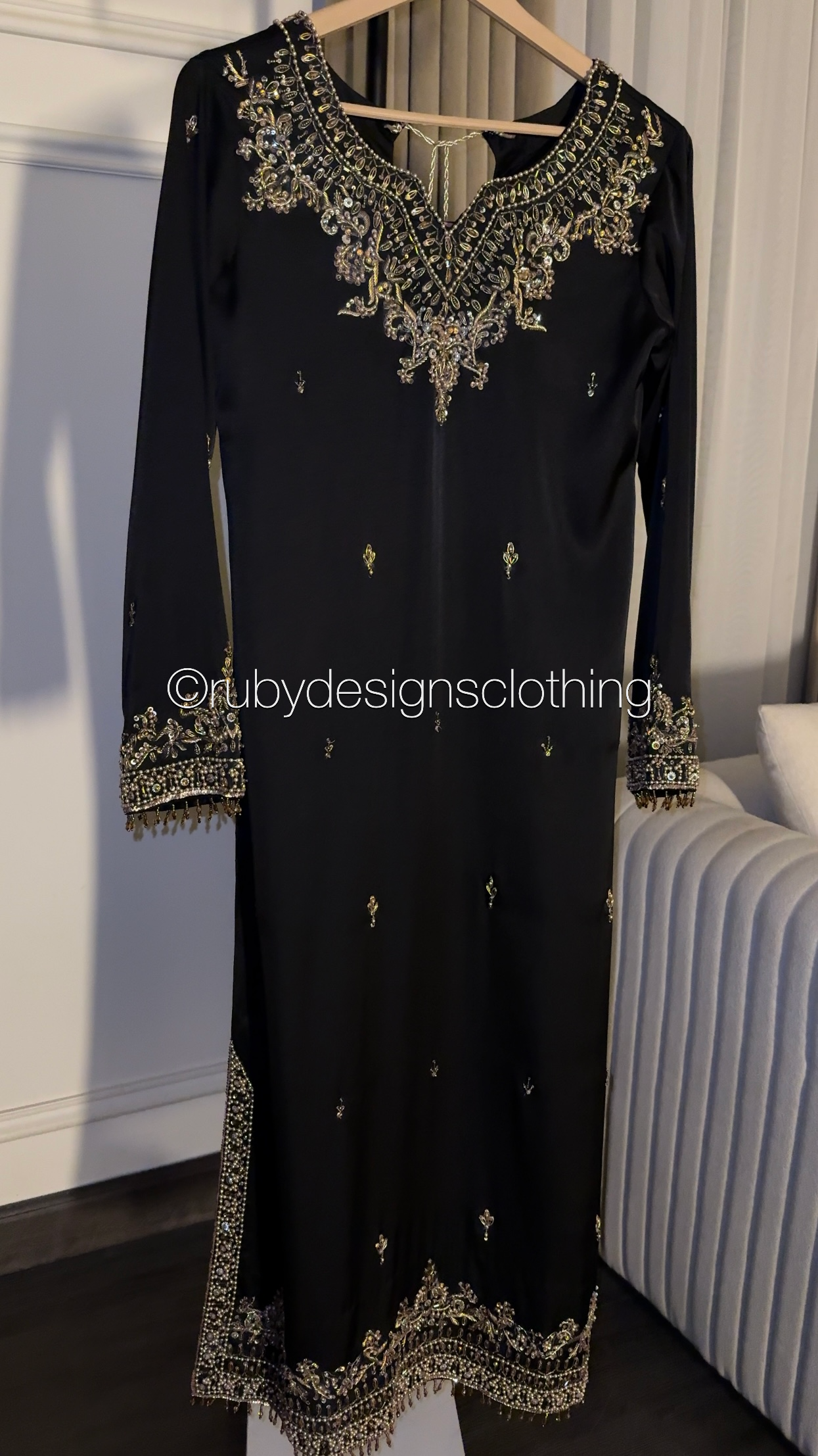 MAYSOON - 3 Piece Luxury Silk Suit with Hand Work