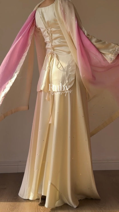 AMAYA - 3 Piece Silk Suit with Ombrè Dupatta