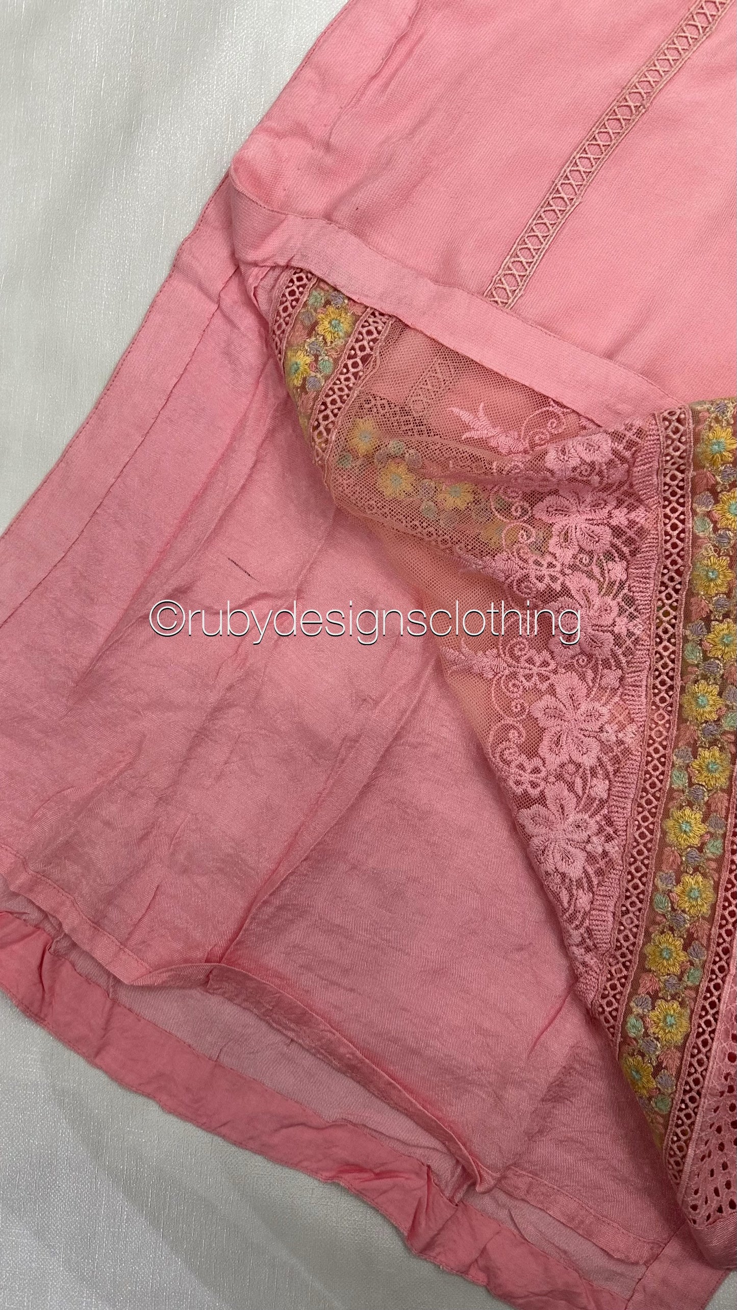 Minor Defect - NISA - 3 Piece Rose Pink Suit with Pearls (8748055134421) (8748070961365)