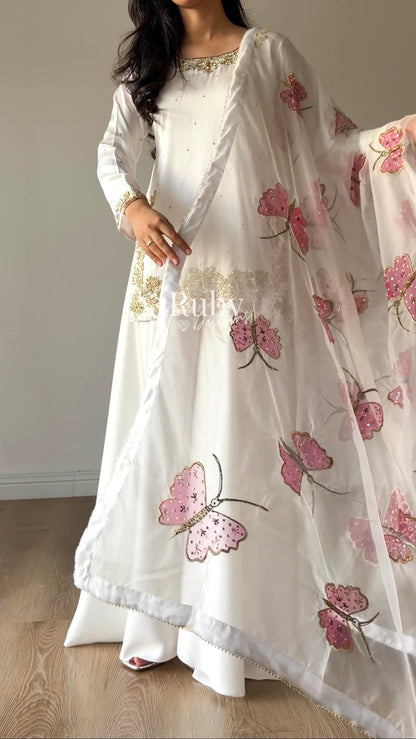 AENA Lily - 4 Piece Silk Suit with Matching Potli Bag