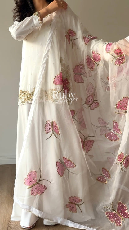 AENA Lily - 4 Piece Silk Suit with Matching Potli Bag