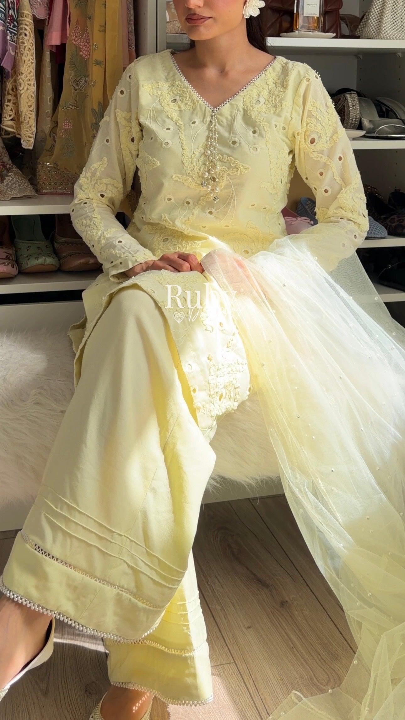 NOOR Soleil - 3 Piece Lawn Suit with Two-Toned Dupatta
