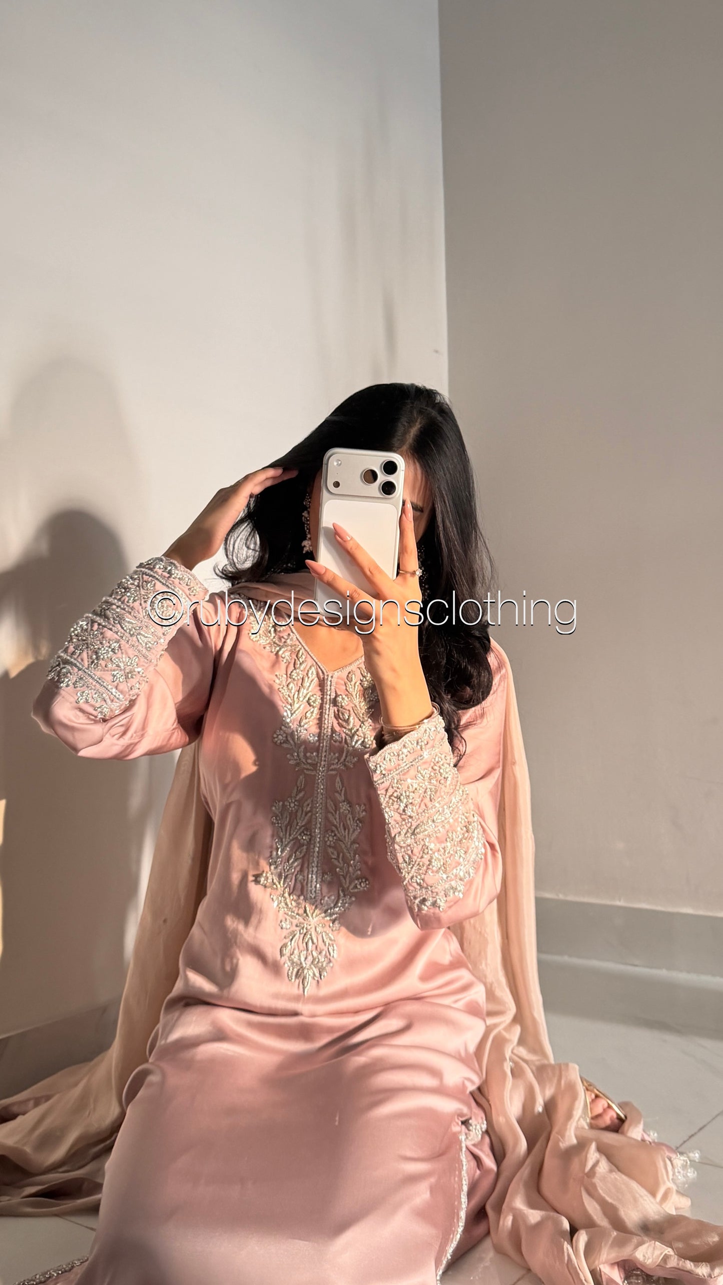 EMAAN - 3 Piece Luxury Silk Suit with Hand Work